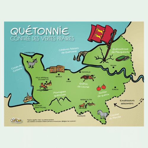 Affiche et Carte postale Carte de la Quétonnie - Les Quétons