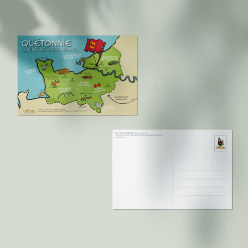 Carte postale Carte de la Quétonnie - Les Quétons