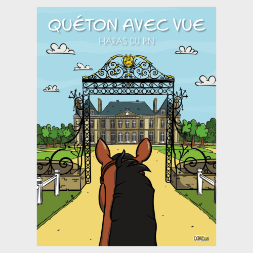 Affiche et Carte postale Quéton avec vue sur le Haras du Pin - Les Quétons