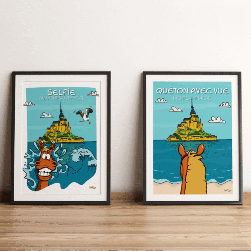 Affiches Quéton avec vue et Selfie au Mont-Saint-Michel - Les Quétons