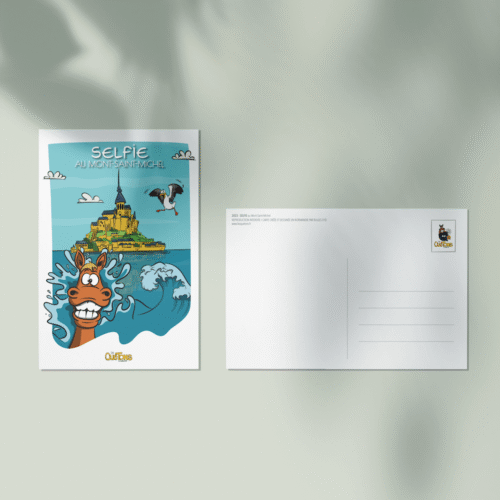 Carte postale Selfie au Mont-Saint-Michel - Les Quétons