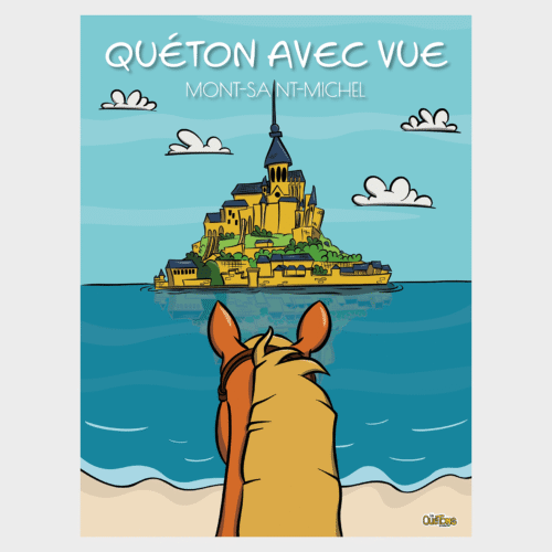 Affiche et Carte postale Quéton avec vue sur le Mont-Saint-Michel - Les Quétons