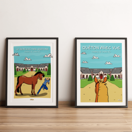 Affiches Quéton avec vue et Le berceau des Quétons - Haras de Saint-Lô - Les Quétons