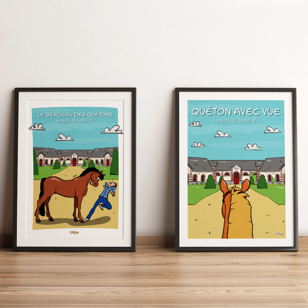 Affiches Quéton avec vue et Le berceau des Quétons - Haras de Saint-Lô - Les Quétons
