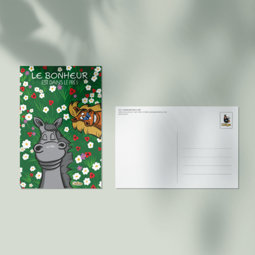 Carte postale Le bonheur est dans le pré - Les Quétons