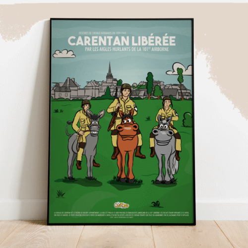 Affiche Carentan libérée par les Aigles hurlants de la 101st Airborne - Les Quétons