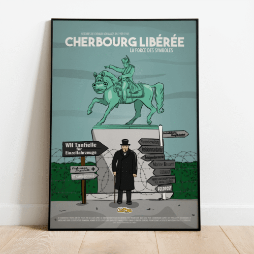 Affiche Libération de Cherbourg seconde guerre mondiale - Les Quétons