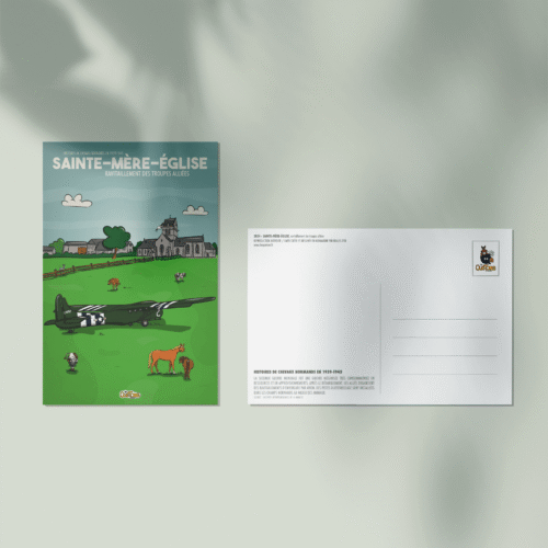 Carte postale Ravitaillement des troupes alliées à Sainte-Mère-Eglise - Les Quétons