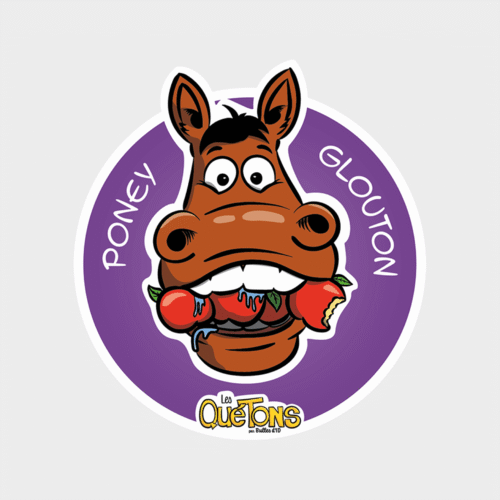 Sticker Les Quétons Poney glouton