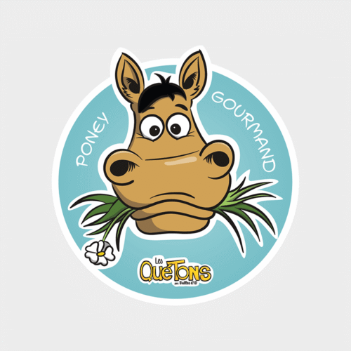 Sticker Les Quétons Poney gourmand