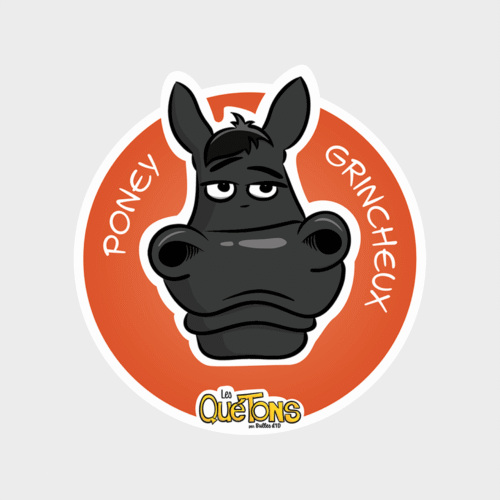 Sticker Les Quétons Poney grincheux