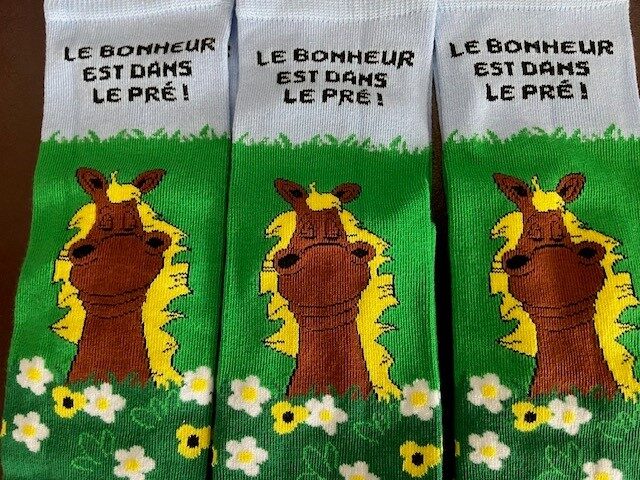 Chaussettes Le bonheur est dans le pré – Image 3