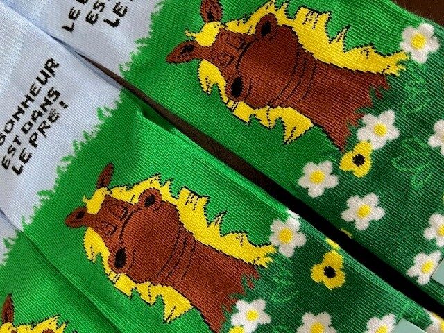 Chaussettes Le bonheur est dans le pré – Image 4