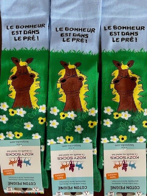 Chaussettes Le bonheur est dans le pré – Image 2